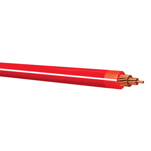 Generic Brand Stranded Copper <em class="search-results-highlight">THHN</em> Jacketed Wire 12 AWG 500 ft Reel Red with White Stripe