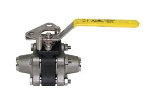 Apollo Valves 83A-640 Carbon Steel Butt Weld Both Ends Floating Ball Valves 1 in 1500 PSI Full Port Operator Included