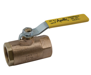 Apollo Valves 70-100 Bronze Threaded Female Both Ends Floating Ball Valves 1/2 in 600 PSI Reduced Port Operator Included