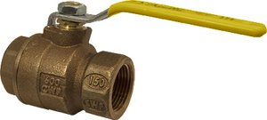 Apollo Valves 77C-100 Lead-free Bronze Threaded Both Ends Floating Ball Valves 3/4 in 600 PSI Full Port Operator Included
