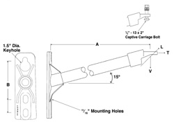 Hubbell Power 3-Position Single Phase Cutout/Arrester Brackets 18 in