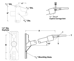 Hubbell Power 3-Position Single Phase Cutout/Arrester Brackets