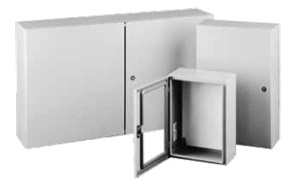 nVent HOFFMAN Wall Mount Concealed Hinge Cover With Window Weatherpoof Enclosures Aluminum 30 x 24 x 8 in NEMA 4/12