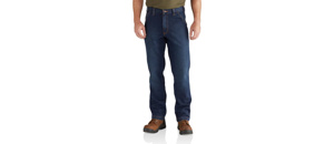 Carhartt Rugged <em class="search-results-highlight">Flex</em>® Relaxed Straight Leg Utility Jeans 38 x 32 Superior Blue Mens