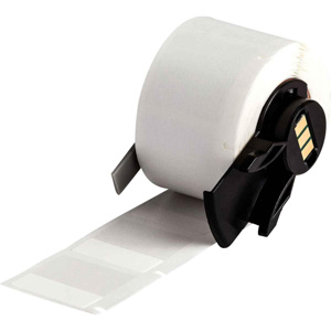 Brady Wraparound Wire and Cable Labels 1 in H x 1 in W Self-laminating Vinyl Clear/White