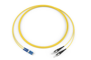 Indoor Riser Fiber Cable Assemblies 2 m LC/UPC - ST Simplex SM - OS2 2 Fiber Yellow