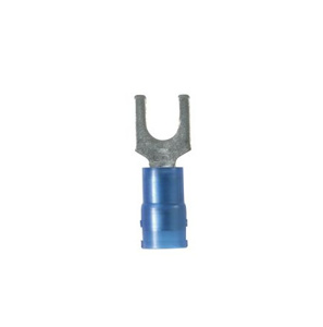 Panduit Insulated Loose Piece Fork Terminals 16 - 14 AWG Butted Seam Grip Sleeve Barrel Nylon Blue