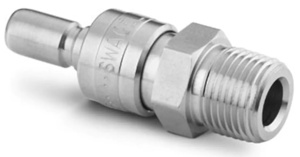 Swagelok Male Stem Tubing Connectors 1/4 in MPT Quick Connect x Threaded Female Stainless Steel