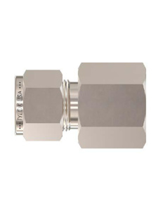 Tylok Female Tubing Connectors 1/2 in FPT x 3/8 in Double Ferrule x Threaded Female Stainless Steel