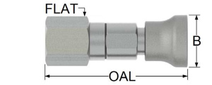 Tylok Female Tubing Connectors 1/4 in FPT Quick Connect x Threaded Female Stainless Steel