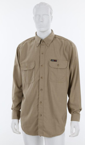 Kits - MCR Safety FR Summit Breeze® Button Work Shirts - IBEW & TEP Logo Large Tan Mens
