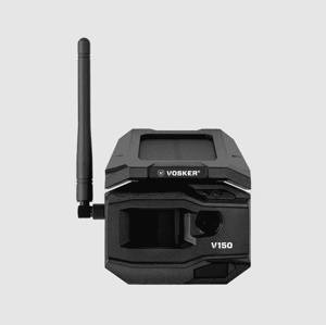 VOSKER Solar Powered 4G LTE Cellular Outdoor Security Cameras 1920 × 1080 90 ft Motion Detection Black