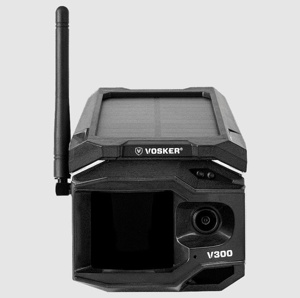 VOSKER Solar Powered 4G LTE Cellular Outdoor Security Cameras 100 ft Motion Detection Black