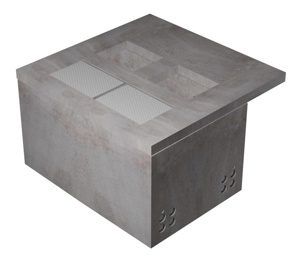 Oldcastle Infrastructure 575 Series Single Phase Transformer Vault Base Concrete 84 x 56 x 48 in