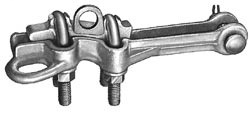 Hubbell Power Bolted Straight Line Strain Clamp Ferrous Ductile Iron Socket