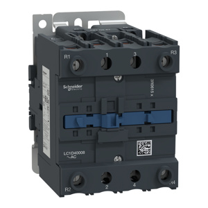 Square D LC1D TeSys Deca Series IEC Contactors 60 A 4 Pole 120 VAC