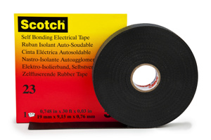 3M 23 Series Rubber Splicing Tape 1 in x 30 ft 30 mil Black