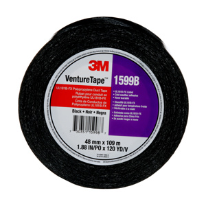 3M Venture Duct Tape 120 yd x 1.88 in 3.1 mil Black
