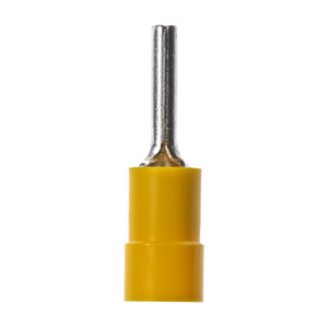 3M Insulated Pin Terminals 12 - 10 AWG Vinyl Cover Yellow Butted Seam Barrel