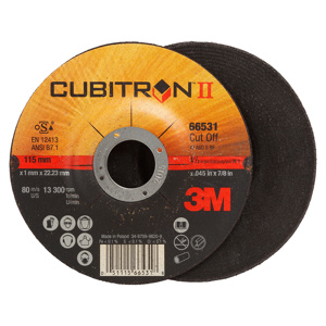 3M Cubitron™ II Type 1 Cut-off Wheels 4.5 in 20 mm Coarse