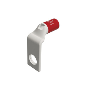 Burndy YA Series Standard Barrel Compression Lugs 5/16 in 90 deg 1 Hole Red 8 Cu