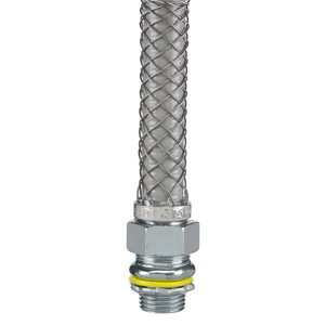 Hubbell Wiring Meshed Strain Relief Liquidtight Conduit Connectors Male Connector 1-1/4 in Closed Mesh, Single Weave