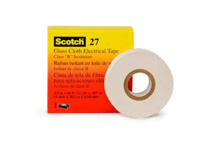 3M 27 Series Glass Cloth Electrical Tape White Cloth 54.8 m