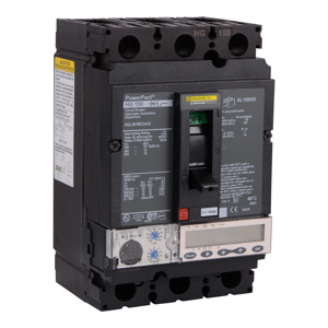 Square D Powerpact™ HGL Series Cable-in/Cable-out Molded Case Industrial Circuit Breakers 100-100 A 600 VAC 18 kAIC 3 Pole 3 Phase