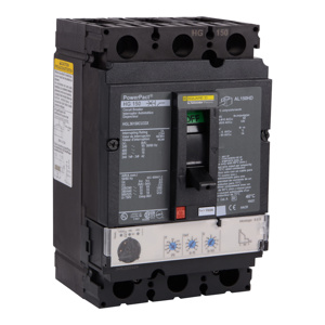 Square D Powerpact™ HGL Series Cable-in/Cable-out Molded Case Industrial Circuit Breakers 150-150 A 600 VAC 18 kAIC 3 Pole 3 Phase