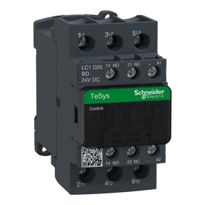 Schneider Electric TeSys™ Deca LC1D IEC Contactors 25 A 3 Pole 24 VDC