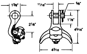 Hubbell Power Ductile Iron Angle Suspension Clamps Ductile Iron 4.1875 in