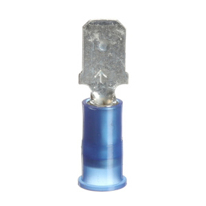 3M Male Insulated Grip Disconnects 16 - 14 AWG Butted Barrel 0.250 in Blue