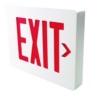 Dual-Lite Illuminated Emergency Exit Signs Self-diagnostics LED Single Face