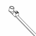 Burndy Cable Ties Screw Mount Mounting Head 100 per Pack 3.93 in
