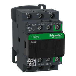 Schneider Electric TeSys™ Deca LC1D IEC Contactors 18 A 3 Pole 60 V