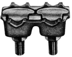 Hubbell Power TLD Series Bolted Tap Lug Terminals Bronze Alloy 2 Conductor 2 AWG (Sol) - 350 kcmil