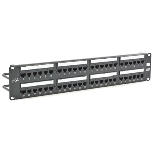 Hubbell Premise NETSPEED Ascent HP6A Straight Patch Panels Cat6A 48 Port 2 Rack Unit