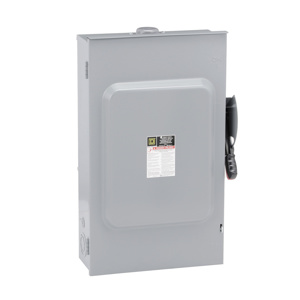 Square D H22 Series Heavy Duty Single Phase Fused Disconnects 200 A NEMA 3R 240 VAC, 250 VDC