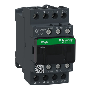 Square D LC1D TeSys Deca Series IEC Contactors 25 A 4 Pole 24 VDC
