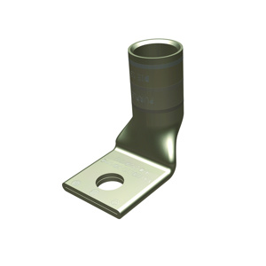 Burndy YA Series Standard Barrel Compression Lugs 5/8 in 90 deg 1 Hole Red 300 Cu
