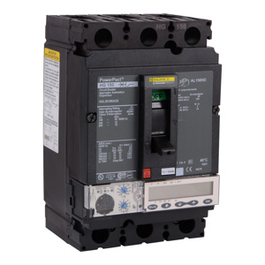 Square D Powerpact™ HGL Series Cable-in/Cable-out Molded Case Industrial Circuit Breakers 150-150 A 600 VAC 18 kAIC 3 Pole 3 Phase