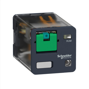 Schneider Electric RUM Zelio™ Harmony™ Universal Plug-in Ice Cube Relays 24 VDC Square Base 8 Pin LED Indicator 10 A DPDT