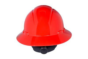 3M H-800 Series Full Brim Hard Hats One Size Fits Most 4 Point Ratchet Red