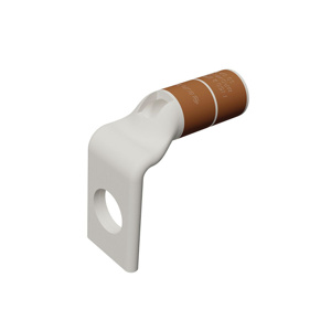 Burndy YA Series Standard Barrel Compression Lugs 1/2 in 90 deg 1 Hole Brown 2 Cu