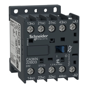 Schneider Electric TeSys™ K / SK Control Relays 24 VDC 2 NO 2 NC DIN Rail/Panel