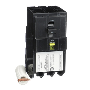 Square D QO™ Series GFCI Molded Case Plug-in Circuit Breakers 20 A 120 VAC 10 kAIC 3 Pole 3 Phase