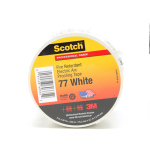 3M 77 Series Fire-retardant/Arc Proofing Electrical Tape 3 in x 20 ft 30 mil Gray