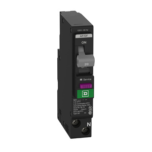 Square D QO™ Dual Function AFCI/GFCI Molded Case Plug-in Circuit Breakers 20 A 120 VAC 10 kAIC 1 Pole 1 Phase