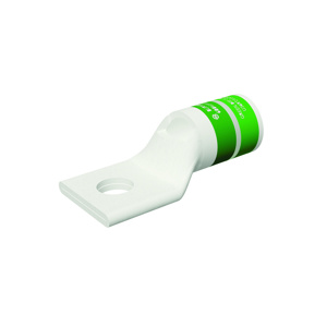 Burndy YA Series Standard Barrel Compression Lugs 5/16 in 1 Hole Green 1 Cu