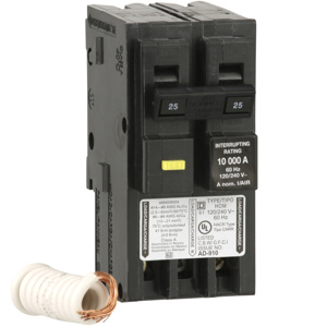 Square D Homeline™ HOM GFCI Molded Case Plug-in Circuit Breakers 25 A 120/240 VAC 10 kAIC 2 Pole 1 Phase
